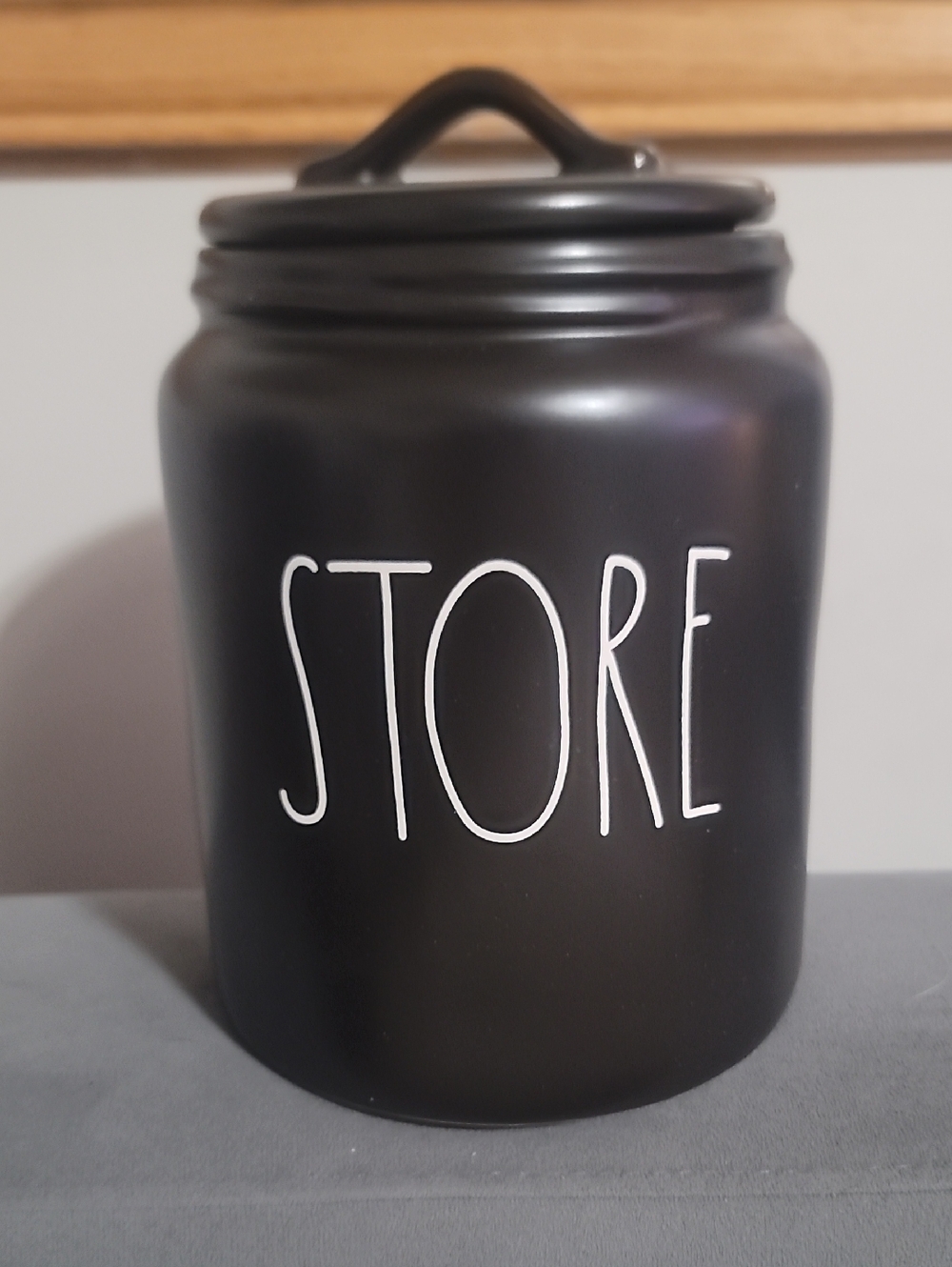 Rae Dunn Black Store Canister